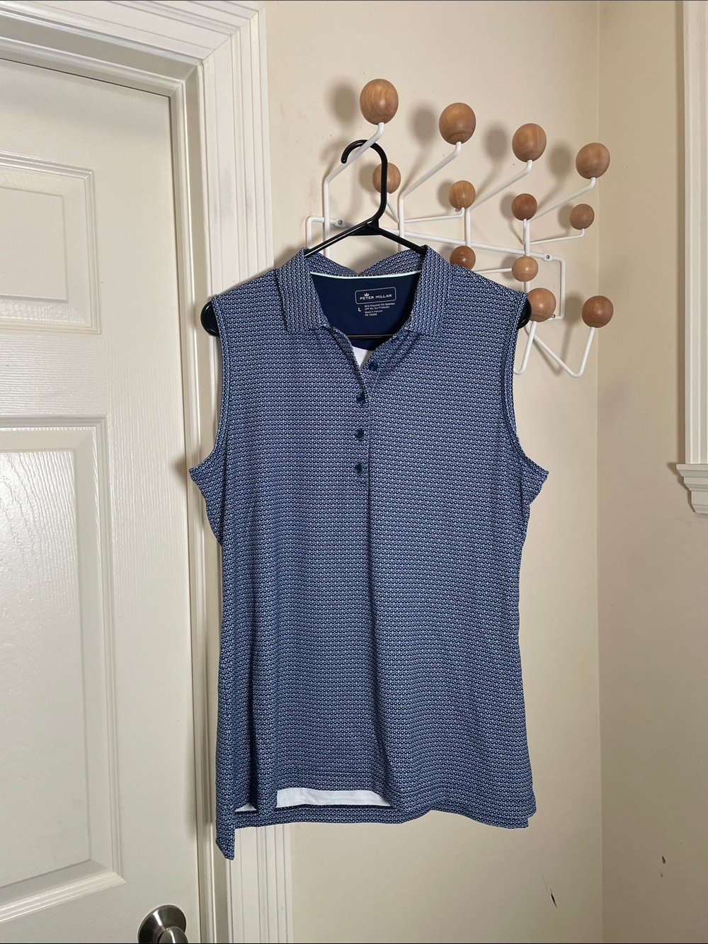 Peter Millar NWT Sleeveless Polo Performance Golf Tank - Navy Blue L